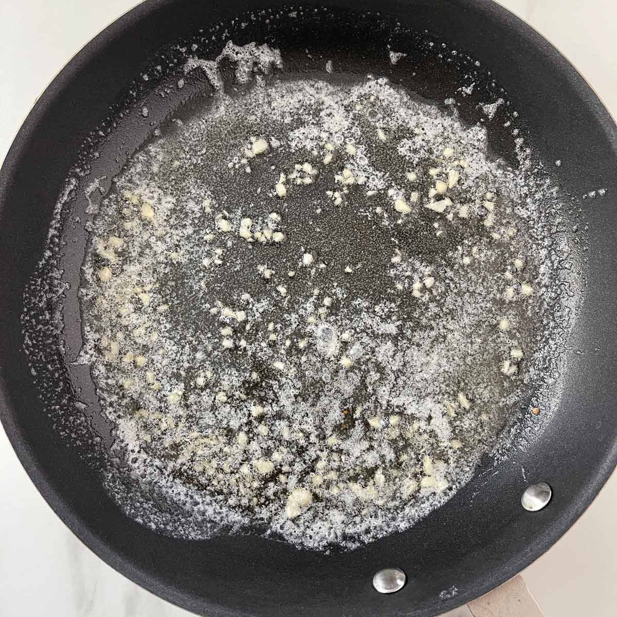 Sauteed garlic in butter.