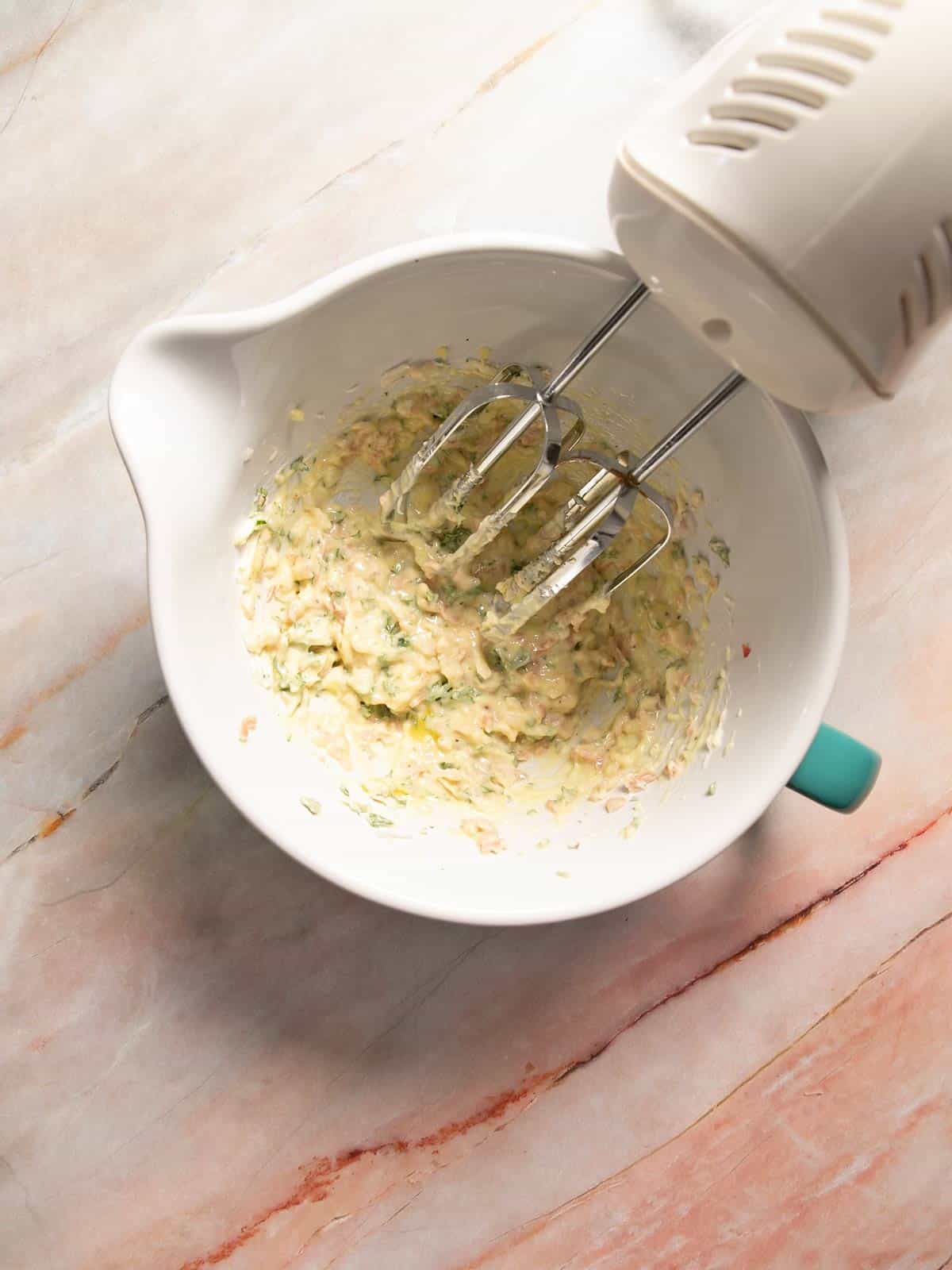 Bowl with butter and other ingredients.