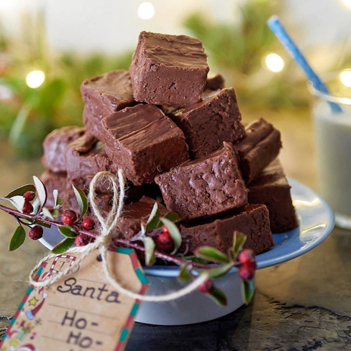 Plate of fudge.