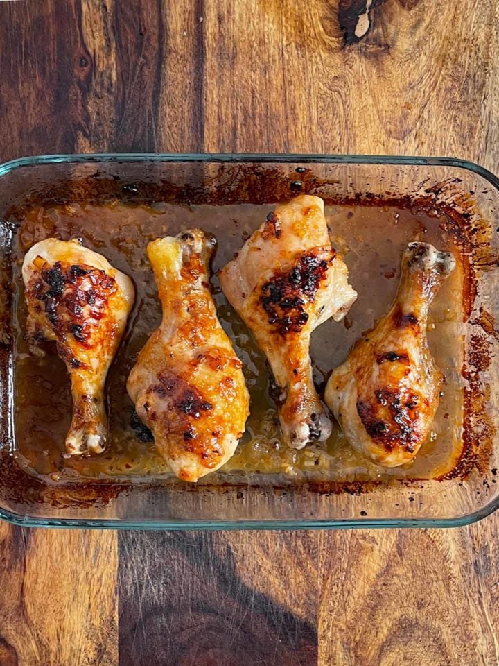 Easy Baked Sticky Chicken Recipe with Hot Honey - Oh, That's Good!