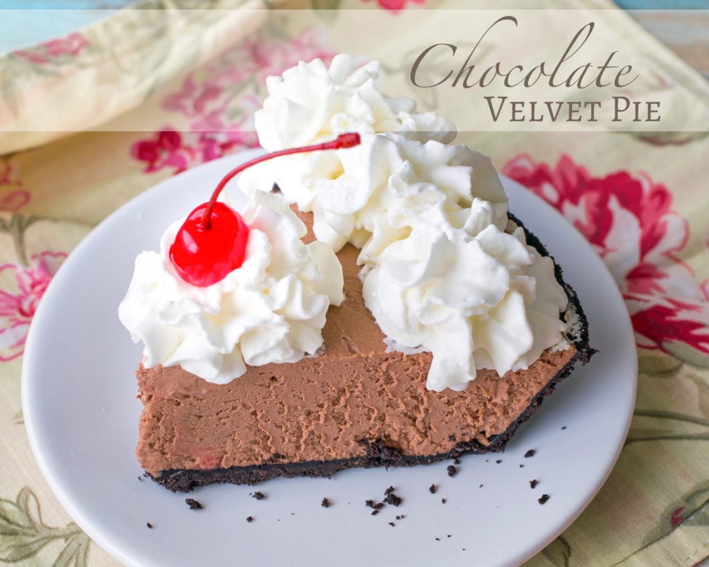 Chocolate Velvet Pie Recipe Oh, That's Good!