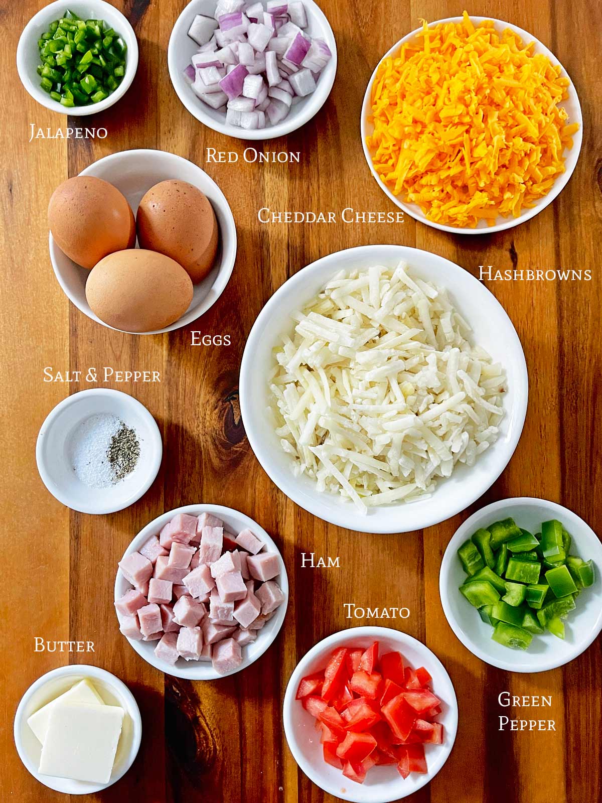 Ingredients for Diner Style Breakfast Scramble