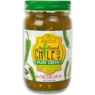 Jar of hatch green chilies, diced.
