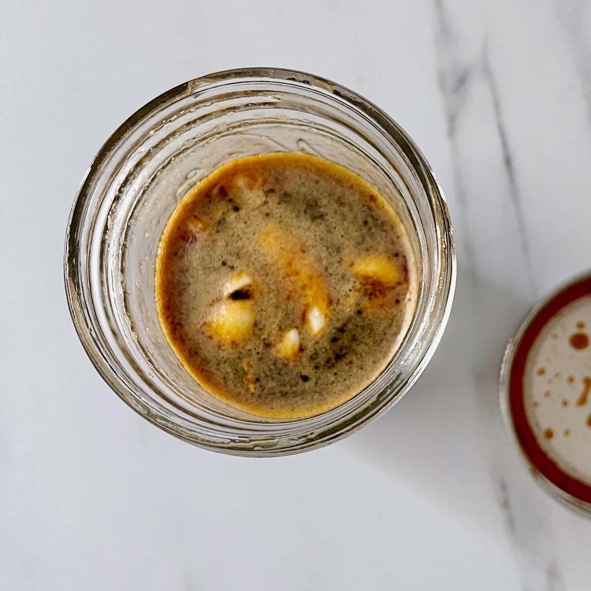 Jar of prepared stir fry sauce.