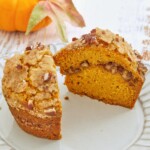 Pumpkin muffin with filling.
