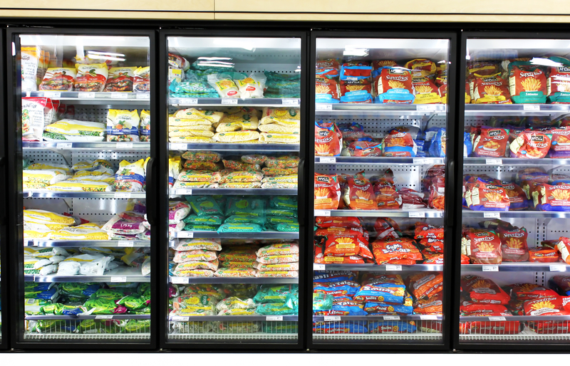 The freezer section of the store.