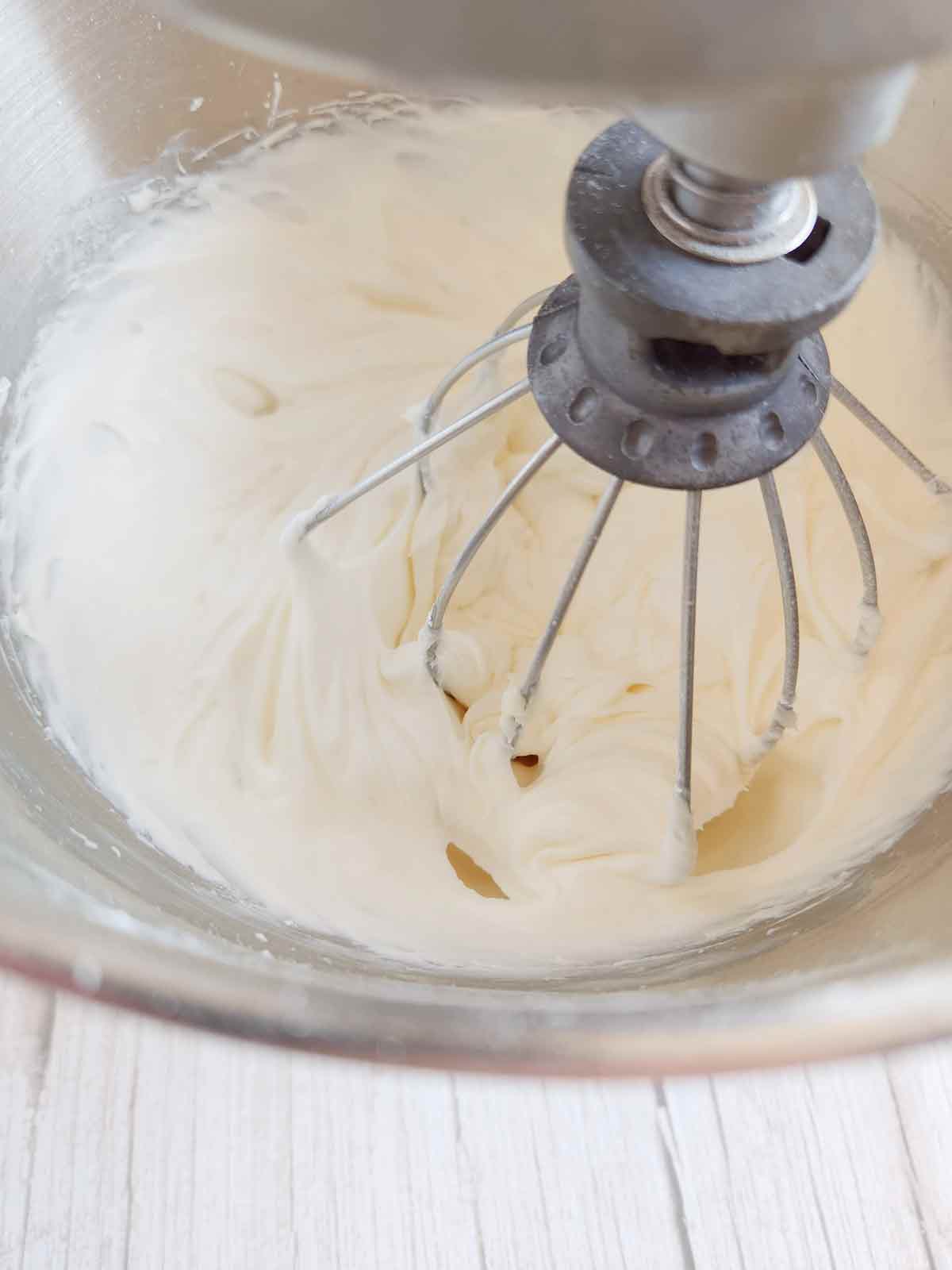 Frosting is being mixed.