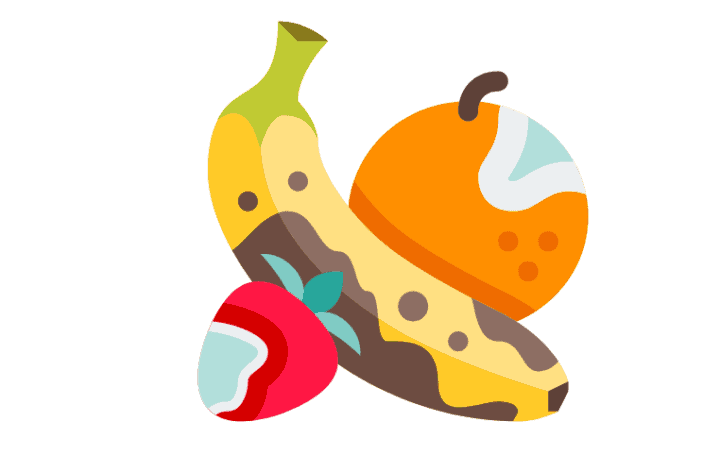 Graphic image of spoiled fruit.