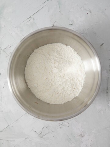 Flour, baking soda, and salt in a medium bowl.