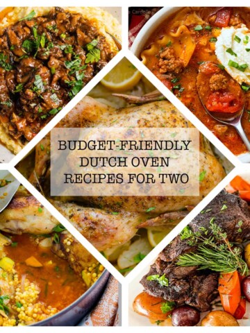 Budget friendly dutch oven recipes for two.