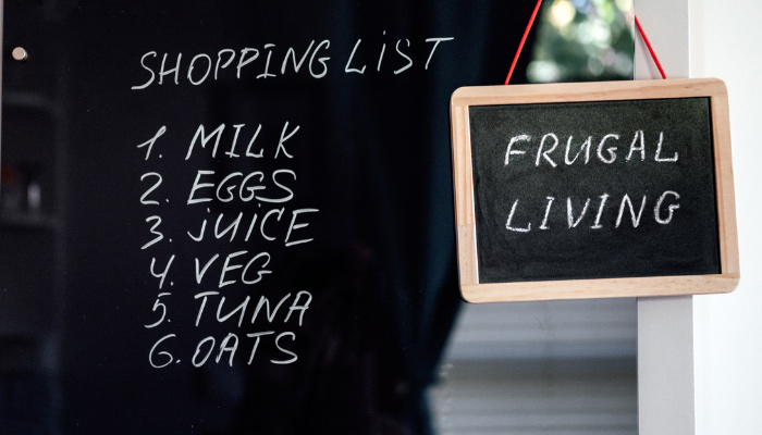 Frugal living shopping list.